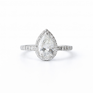 18k White Gold Lab-Grown and Natural Diamond Ring
