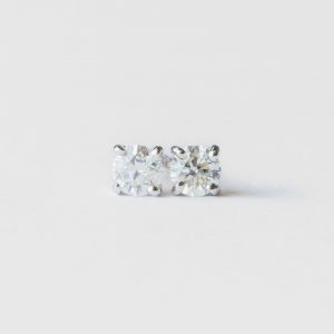 9k White Gold Diamond Earrings