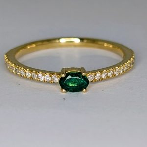 Emerald and Diamond Ring