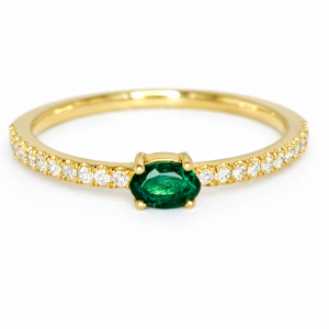 Emerald and Diamond Ring