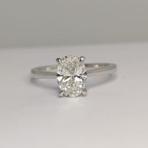 Platinum cushion cut Lab diamond 1.55ct
