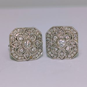 Se5291 18k white gold and diamonds earrings