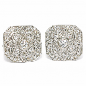 Se5291 18k white gold and diamonds earrings