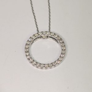 Circle of Diamonds Pendant Necklace