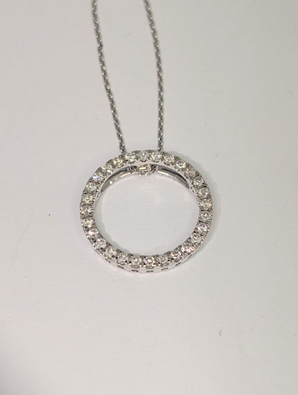 Circle of Diamonds Pendant Necklace