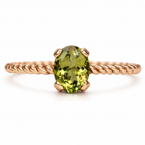 9ct yellow gold tourmaline ring
