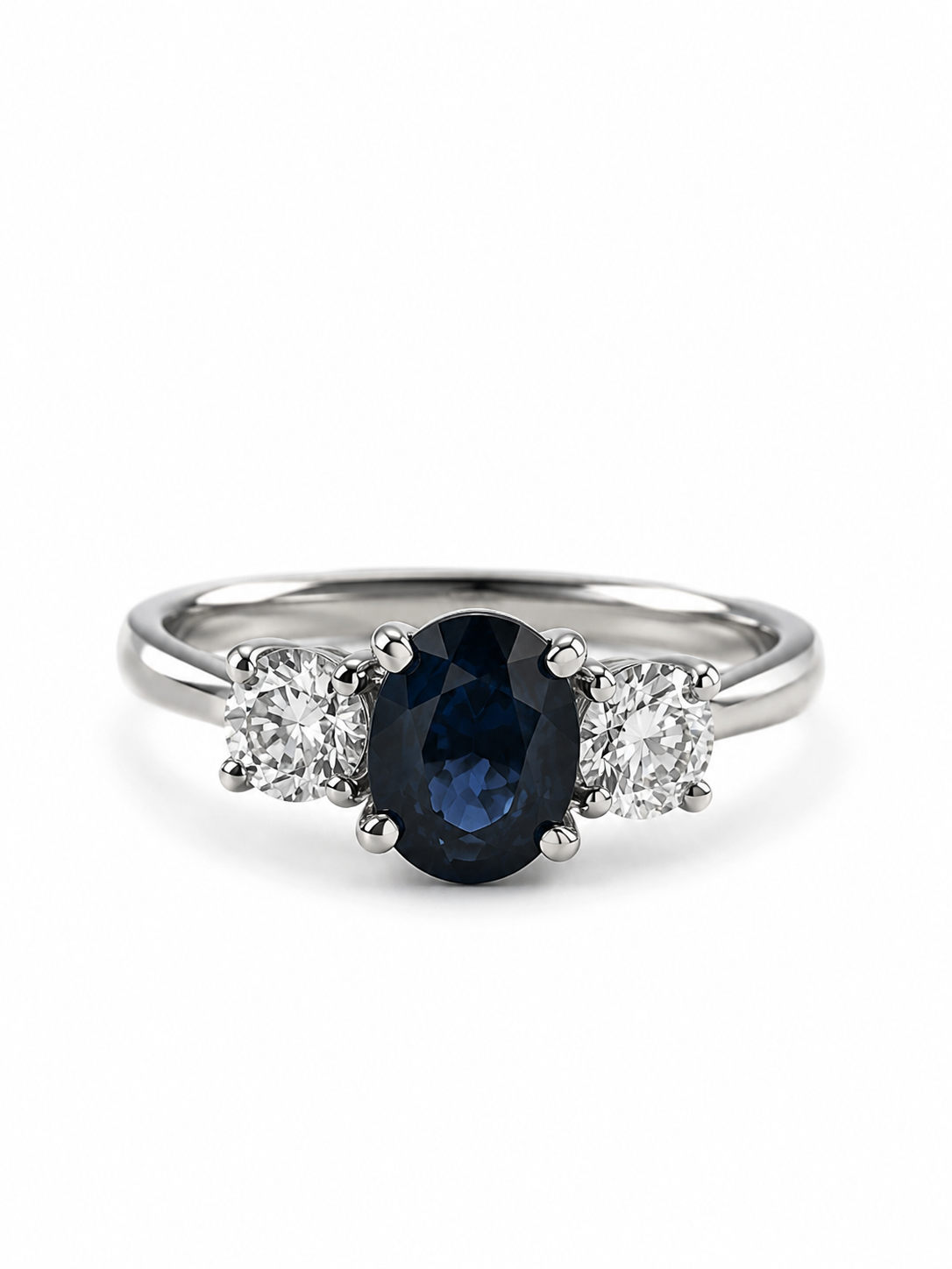 18ct white gold sapphire and diamond ring